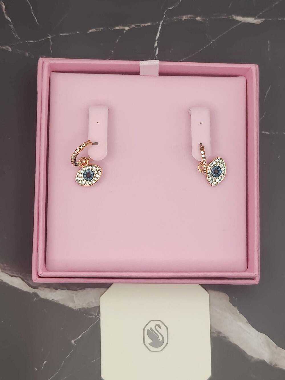 Swarovski Symbolica Drop Earrings Eye Multicolored Rose Gold Tone Finish